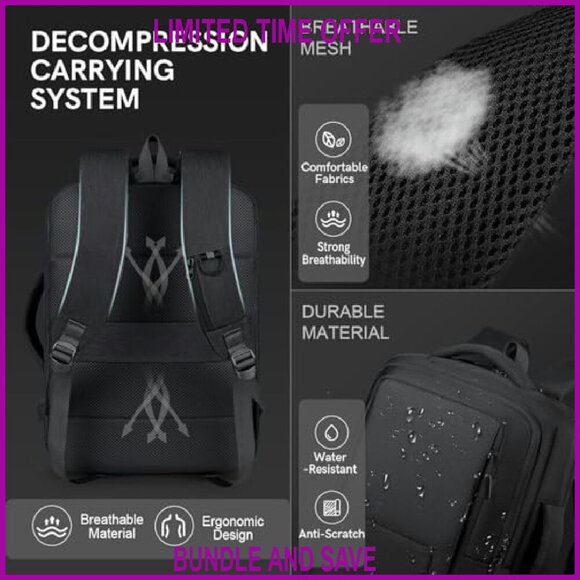 Slim Laptop Backpack with USB Port, Water Resistant, Fits 17.3 Inch main image 7